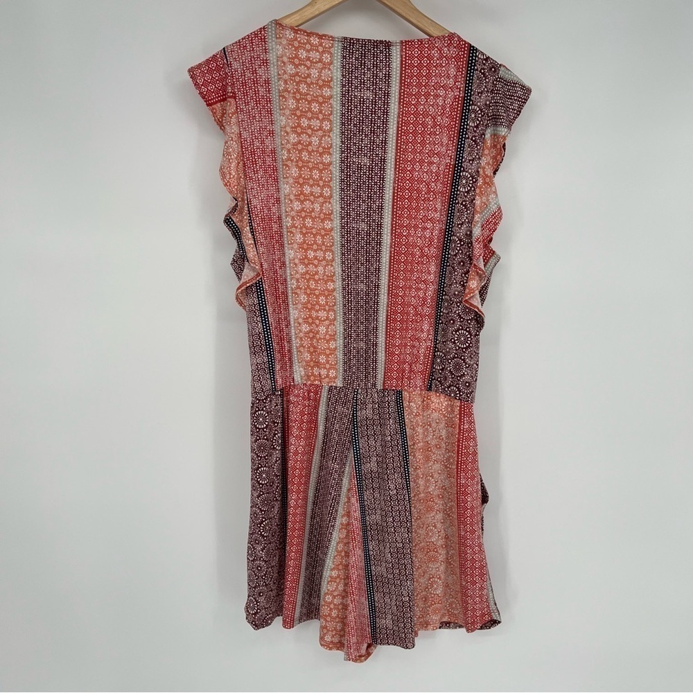 BCBG‎ MaxAzria Ruffle Floral Patchwork Romper - Picture 7 of 13